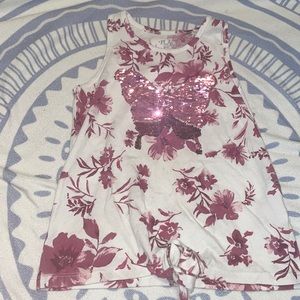 GIRLS FLORAL TANK TOP SIZE 7/8